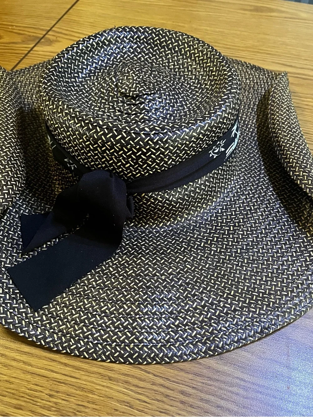 Cartagena Colombia Straw Sun Hat - Black & Natural